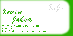 kevin jaksa business card